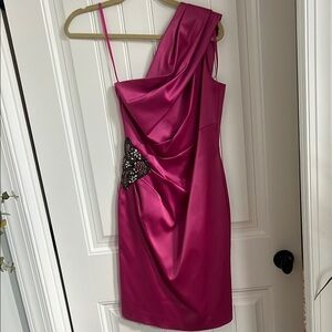 Elegant Pink Satin Dress